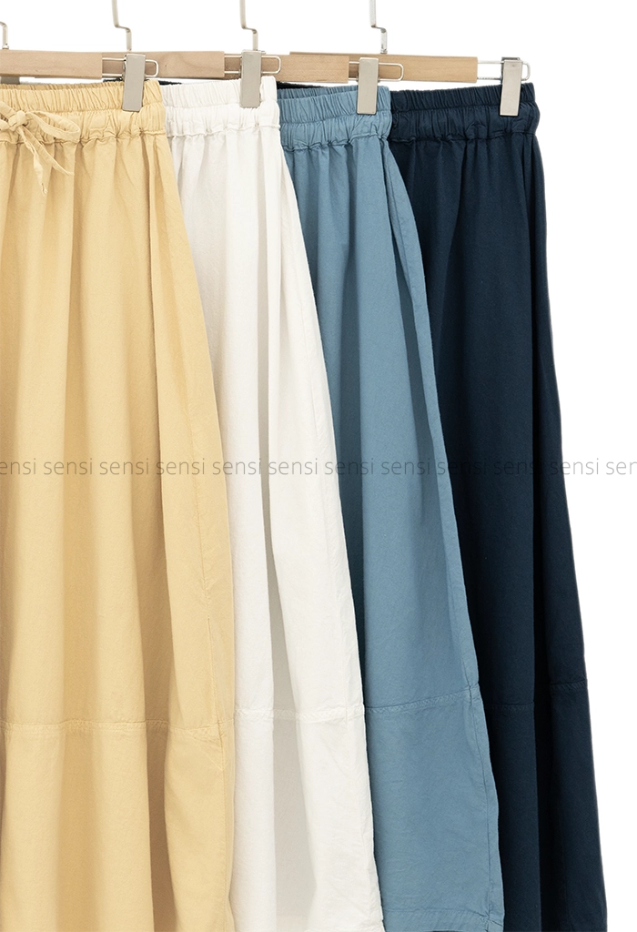 دامن لینن رنگی کمر کش کد1005317